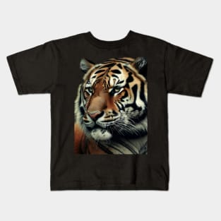 Tiger, fierceness, majesty, leadership, elegance. Kids T-Shirt